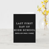 Carte Dernier Premier Jour Du Lycée Secondaire Tee (Fleur jaune)