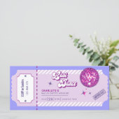 Carte Dernière Dance Disco Bachelorette Week-end Invitat (Debout devant)