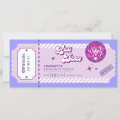 Carte Dernière Dance Disco Bachelorette Week-end Invitat (Devant)