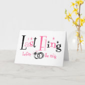 Carte Dernière Fling Avant La Bague (Fleur jaune)