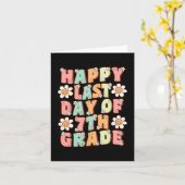 Carte Dernière journée de 7e année Super de septième ann (Fleur jaune)