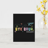 Carte Dernière journée d'école des professeurs de la pro (Fleur jaune)