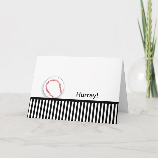 Carte Dernière ronde de Chemo Félicitations Card-Basebal (Devant)