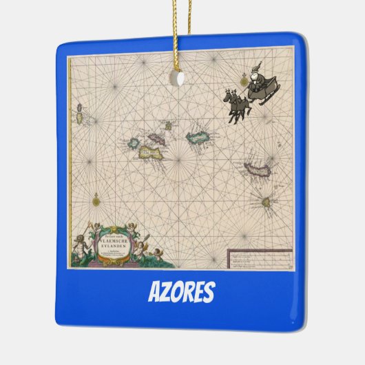 Carte des Açores Ornement de Noël (Gauche)