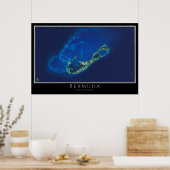 Carte des affiches satellite des Bermudes (Cuisine)