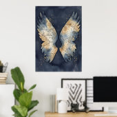 Carte des ailes d'ange céleste Impression d'art fi (Bureau à domicile)