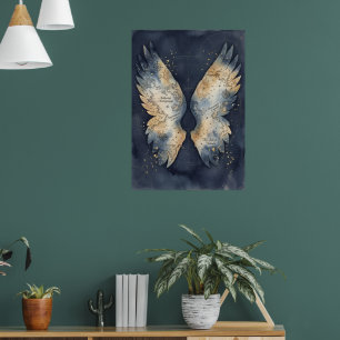 Carte des ailes d'ange céleste Impression d'art fi