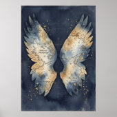 Carte des ailes d'ange céleste Impression d'art fi (Devant)