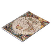 Carte des Amériques baroque Carnet d'art (Côté gauche)
