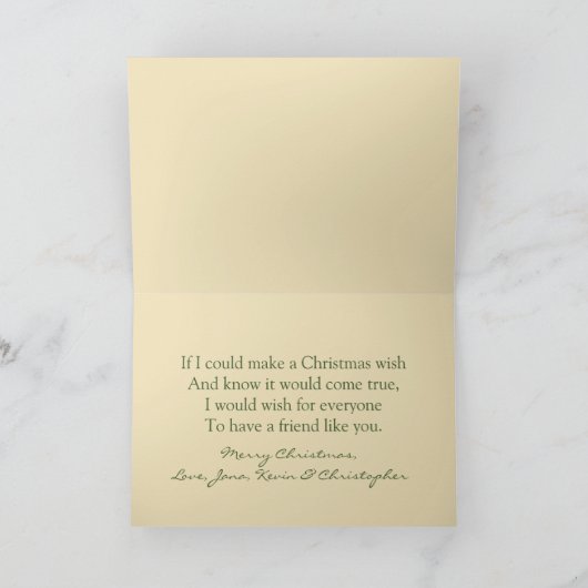 Carte des amis de neige de Noël (Intérieur)