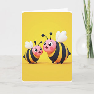 Carte des amis insectes de maman heureuse