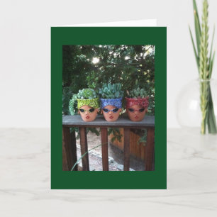 CARTE DES AMIS POSTÉS QUI SE DÉBATTENT POUR DIRE HEUREUX