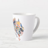 Carte des animaux australiens Latte Mug (Angle droit)