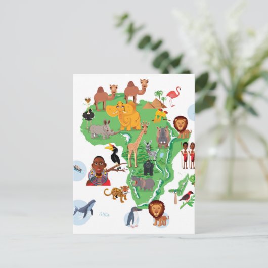 Carte des animaux d'Afrique (Debout devant)