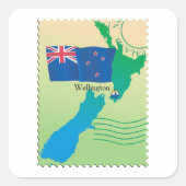 Carte Des Autocollants De Nouvelle-Zélande (Devant)