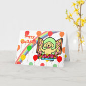 Carte des ballons d'anniversaire du Labrador jaune (Fleur jaune)