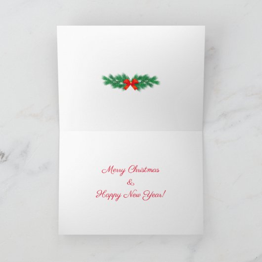 Carte des beaux elfes de Noël et des étoiles d'or (Intérieur)