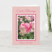 Carte des bénédictions de Pâques chrétiennes Tulip (Devant)