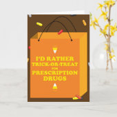 Carte Des bonbons ou un sort (Fleur jaune)