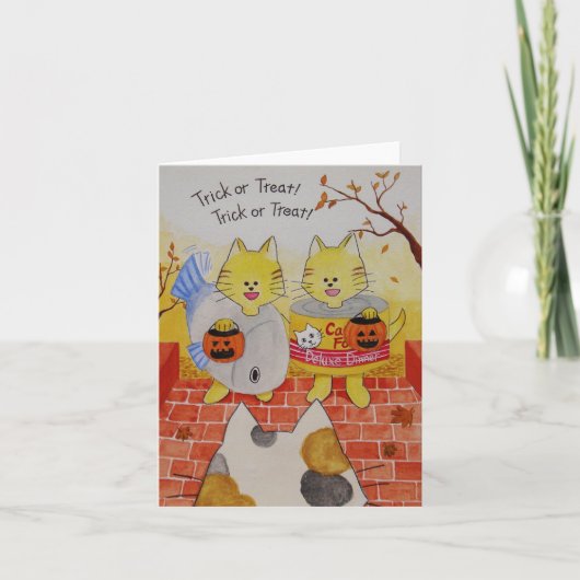 Carte "des bonbons ou un sort " de Halloween (Devant)