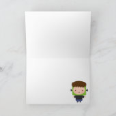 Carte Des bonbons ou un sort mignon de Halloween (Intérieur)