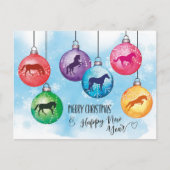Carte des boules de Noël des chevaux | Carte posta (Devant)