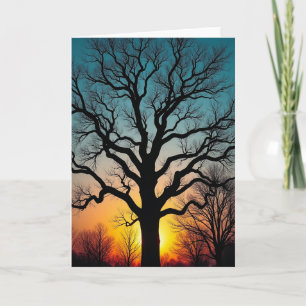 Carte des branches du coucher de soleil reconnaiss