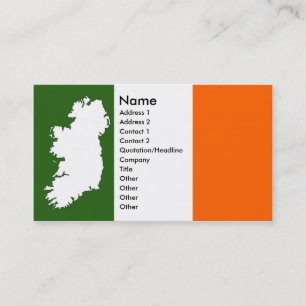 Carte des cartes de visite de l'Irlande