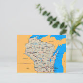 Carte des cartes postales du Wisconsin (Debout devant)