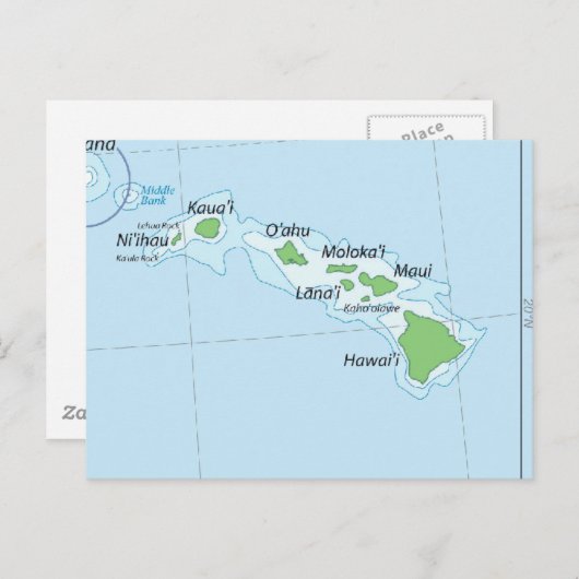 Carte des chaînes de l'île d'Hawaii (Devant / Derrière)