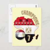 Carte des champions de l'Afrique Égypte Pharaons c (Devant / Derrière)