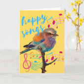 Carte Des chansons joyeuses pour un joyeux anniversaire (Fleur jaune)