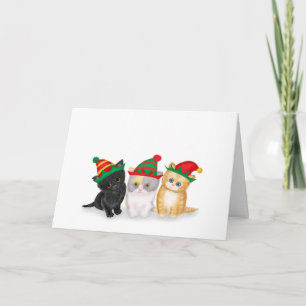 Carte des chatons de Noël