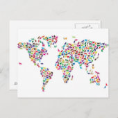 Carte des chats de la carte du monde (Devant / Derrière)