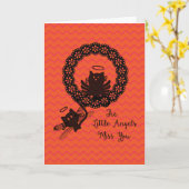 Carte des chats pendant leur absence à l'universit (Fleur jaune)