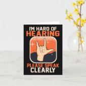 Carte Des Citations De Sensibilisation Des Sourds À L'Au (Fleur jaune)