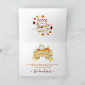 Carte Des Citrouilles D'Aquarelle Remercient Freindsgivi (Intérieur)