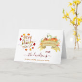 Carte Des Citrouilles D'Aquarelle Remercient Freindsgivi (Fleur jaune)