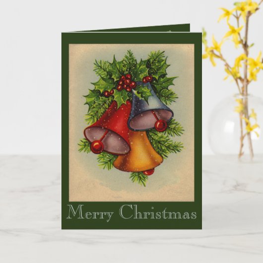 Carte des cloches de Noël (Fleur jaune)