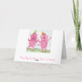 Carte Des cochons de fête vous souhaitent un joyeux anni (Dos)