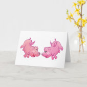 Carte Des cochons volants amoureux ! (Fleur jaune)