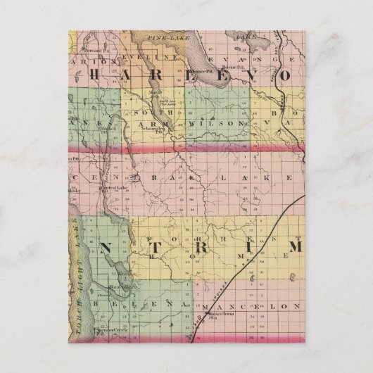 Carte des comtés de Charlevoix et d'Antrim, Michig (Devant)