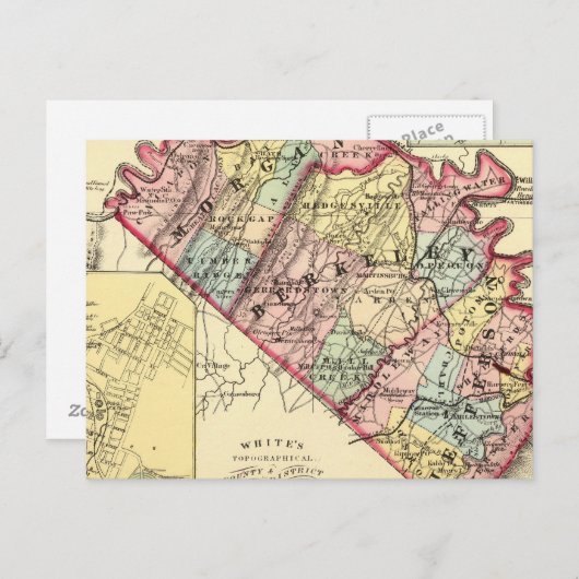 Carte des comtés de Morgan, Berkeley et Jefferson (Devant / Derrière)