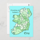 Carte des comtés d'Irlande (Devant / Derrière)