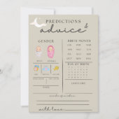 Carte Des Conseils Et Prédictions Du Baby shower (Devant)