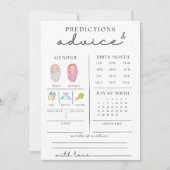 Carte Des Conseils Et Prédictions Du Baby shower (Devant)