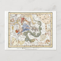 Carte des constellations d'astronomie vintage