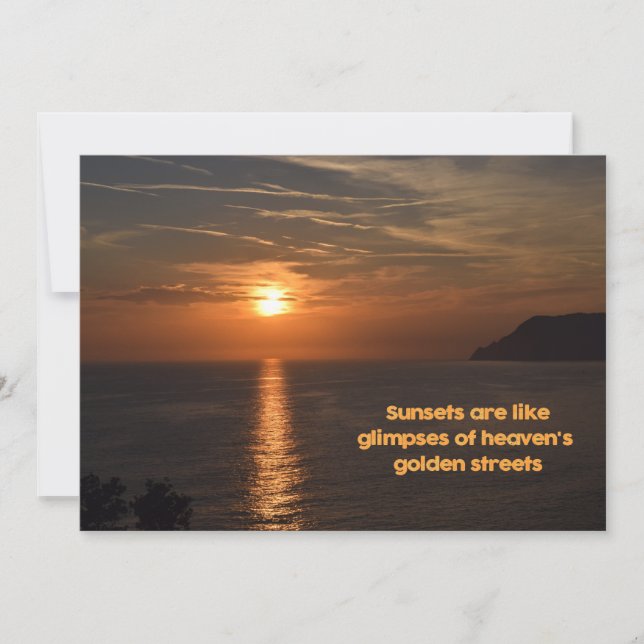 Carte Des couchers de soleil comme des aperçus des rues  (Devant)