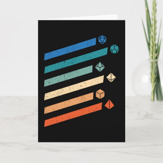 Carte Dés de table colorée (Devant)