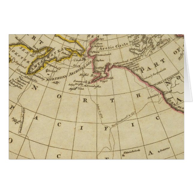 Carte des découvertes faites par Cook et Clerke (Devant horizontal)